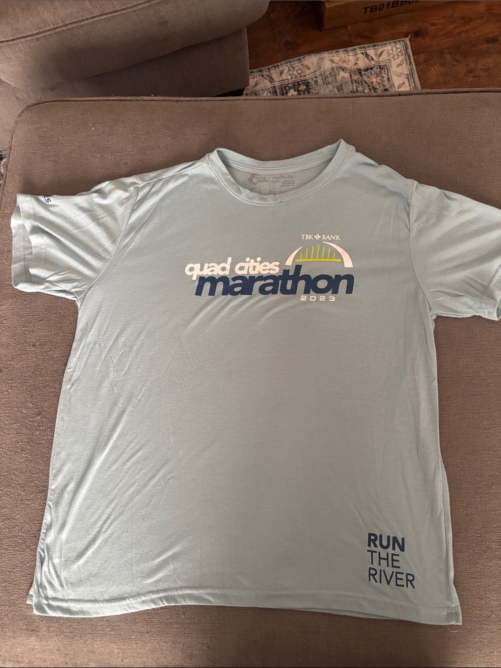 Comfort Colors Light Blue Quad Cities Marathon 2023 Short Sleeve Tee